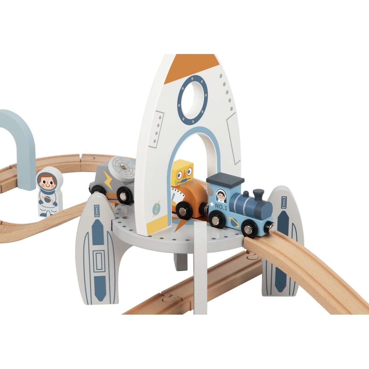 „TOOKY TOY“ medinis kosminio traukinio bėgių rinkinys,TJ796 3