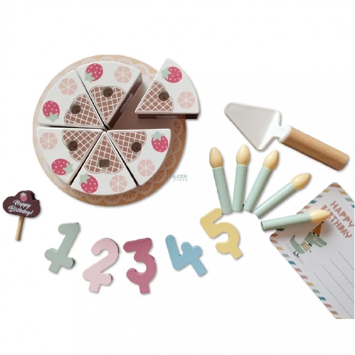 MEDINIS GIMTADIENIO TORTAS SU ŽVAKUTĖMIS TOOKY TOY, TH544B 3 MEDINIS GIMTADIENIO TORTAS SU ŽVAKUTĖMIS TOOKY TOY, TH544B 3
