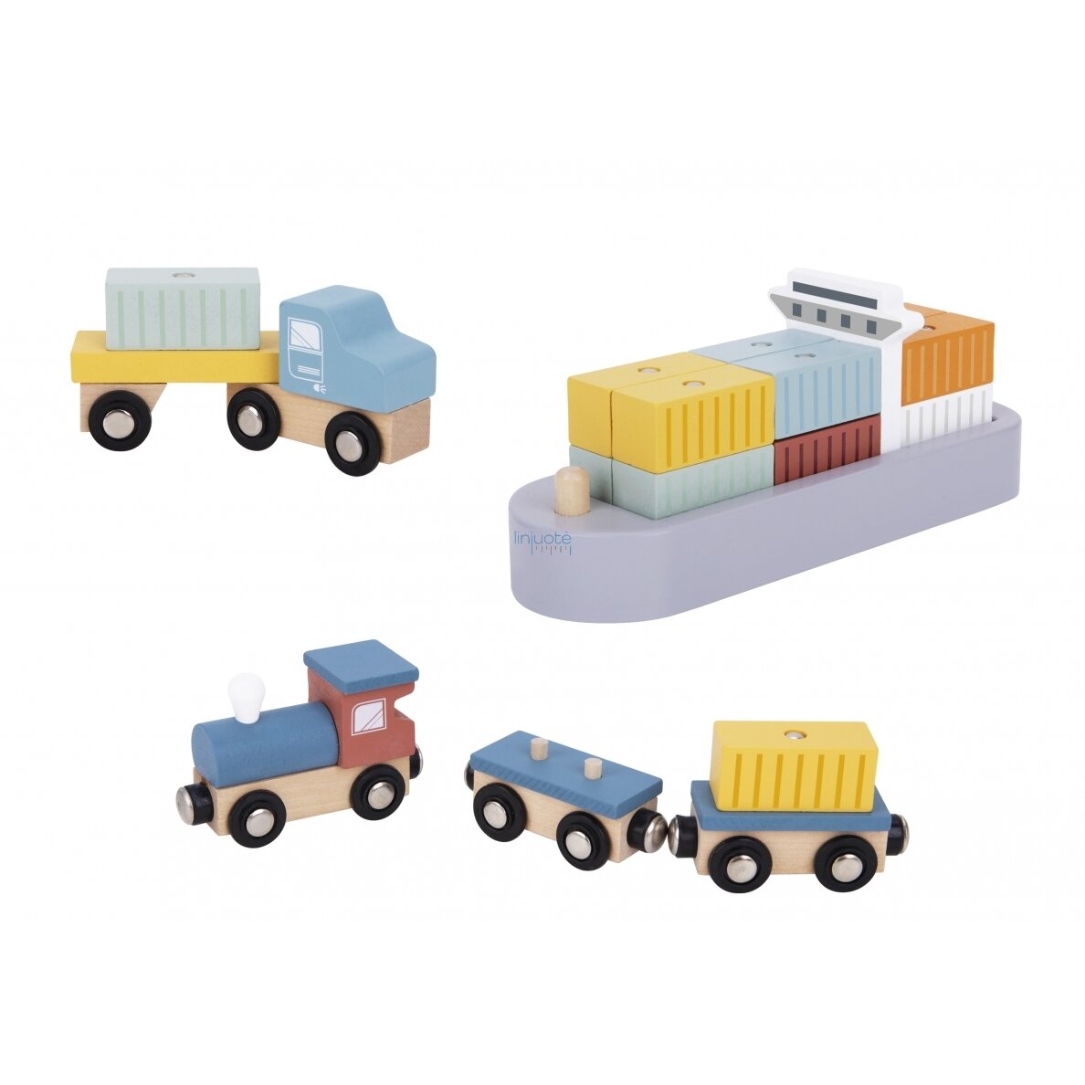 TOOKY TOY UOSTO KRANAS MEDINIS RINKINYS, TJ192A 2 TOOKY TOY UOSTO KRANAS MEDINIS RINKINYS, TJ192A 2