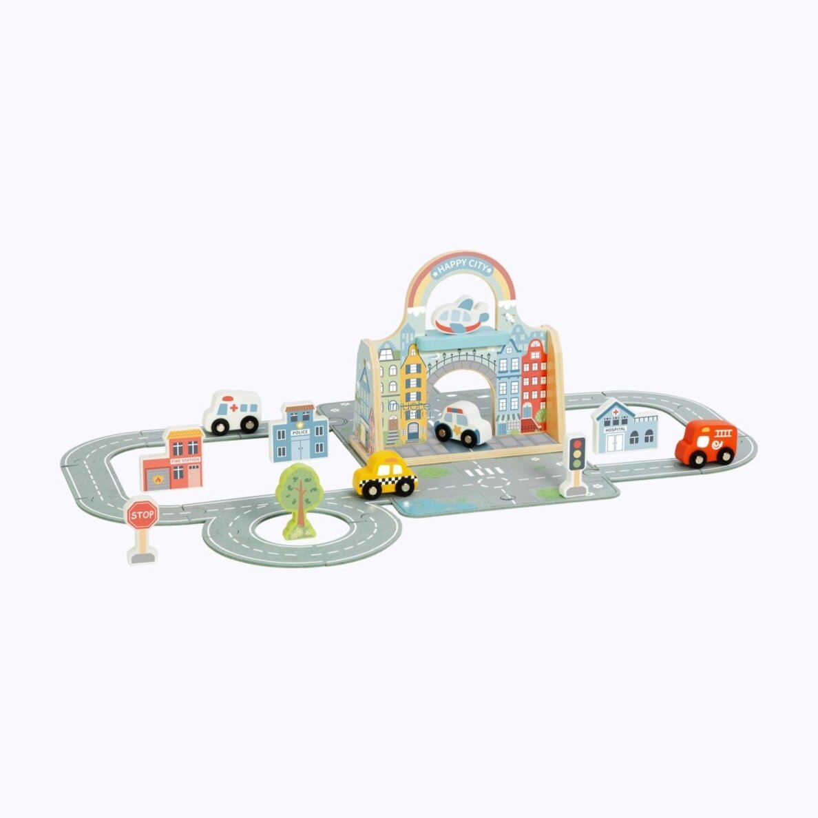 TOOKY TOY Mini Miesto Rinkinys Nešiojamas Krepšys Automobiliai TP536 3 TOOKY TOY Mini Miesto Rinkinys Nešiojamas Krepšys Automobiliai TP536 3