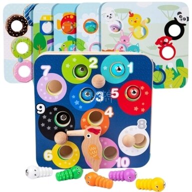 TOOKY TOY MEDINIS 2-IN-1 RANKDARBIŲ ŽAIDIMAS „IŠTRAUK SLIEKUS“ VAIKAMS, TP526 TOOKY TOY MEDINIS 2-IN-1 RANKDARBIŲ ŽAIDIMAS „IŠTRAUK SLIEKUS“ VAIKAMS, TP526