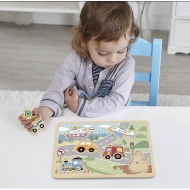„TOOKY TOY“ MEDINĖS INTERAKTYVIOS DĖLIONĖS TRANSPORTO PRIEMONĖS, TL064N