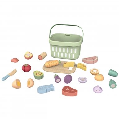 TOOKY TOY MEDINIS MAISTO RINKINYS DARŽOVĖS VAISIAI, TJ537N TOOKY TOY MEDINIS MAISTO RINKINYS DARŽOVĖS VAISIAI, TJ537N