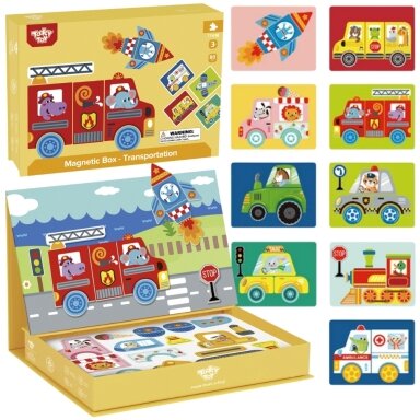 TOOKY TOY Edukacinis Montessori Magnetinis Dėžutės Galvosūkis vaikams, 80 el., TF618