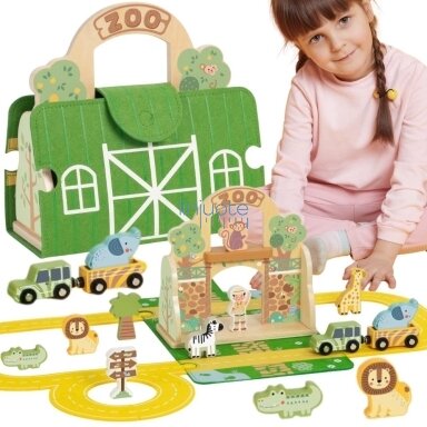 TOOKY TOY Mini ZOO Rinkinys Nešiojamas Rinkinys Krepšys Gyvūnai TP537 TOOKY TOY Mini ZOO Rinkinys Nešiojamas Rinkinys Krepšys Gyvūnai TP537