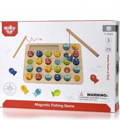 "TOOKY TOY" MEDINIŲ ŽUVŲ GAUDYMO ŽAIDIMAS, MOKYMOSI RAIDĖS 29 EL., TH934 5 "TOOKY TOY" MEDINIŲ ŽUVŲ GAUDYMO ŽAIDIMAS, MOKYMOSI RAIDĖS 29 EL., TH934 5