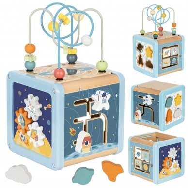 „TOOKY TOY“ medinis veiklos kubas,TJ932 „TOOKY TOY“ medinis veiklos kubas,TJ932