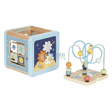 „TOOKY TOY“ medinis veiklos kubas,TJ932 2 „TOOKY TOY“ medinis veiklos kubas,TJ932 2