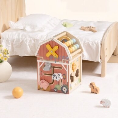 TOOKY TOY Medinė veiklos tvartas Montessori rūšiavimo ir skaičiuotuvo žaislas TP538 4 TOOKY TOY Medinė veiklos tvartas Montessori rūšiavimo ir skaičiuotuvo žaislas TP538 4