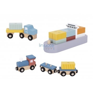 TOOKY TOY UOSTO KRANAS MEDINIS RINKINYS, TJ192A 2 TOOKY TOY UOSTO KRANAS MEDINIS RINKINYS, TJ192A 2