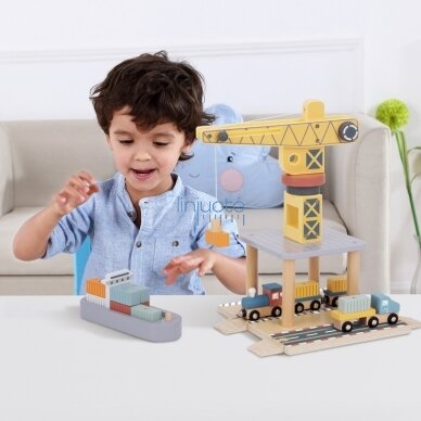 TOOKY TOY UOSTO KRANAS MEDINIS RINKINYS, TJ192A 6 TOOKY TOY UOSTO KRANAS MEDINIS RINKINYS, TJ192A 6