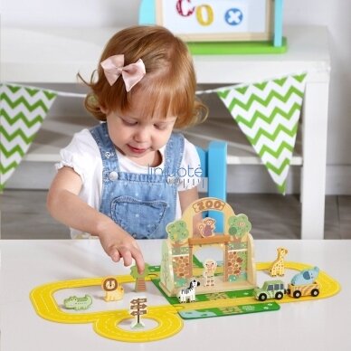TOOKY TOY Mini ZOO Rinkinys Nešiojamas Rinkinys Krepšys Gyvūnai TP537 2