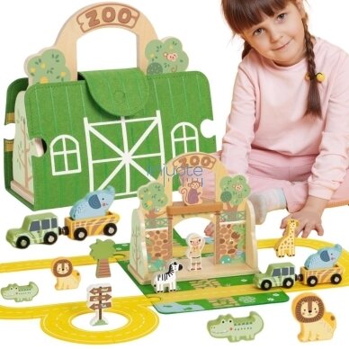 TOOKY TOY Mini ZOO Rinkinys Nešiojamas Rinkinys Krepšys Gyvūnai TP537 TOOKY TOY Mini ZOO Rinkinys Nešiojamas Rinkinys Krepšys Gyvūnai TP537