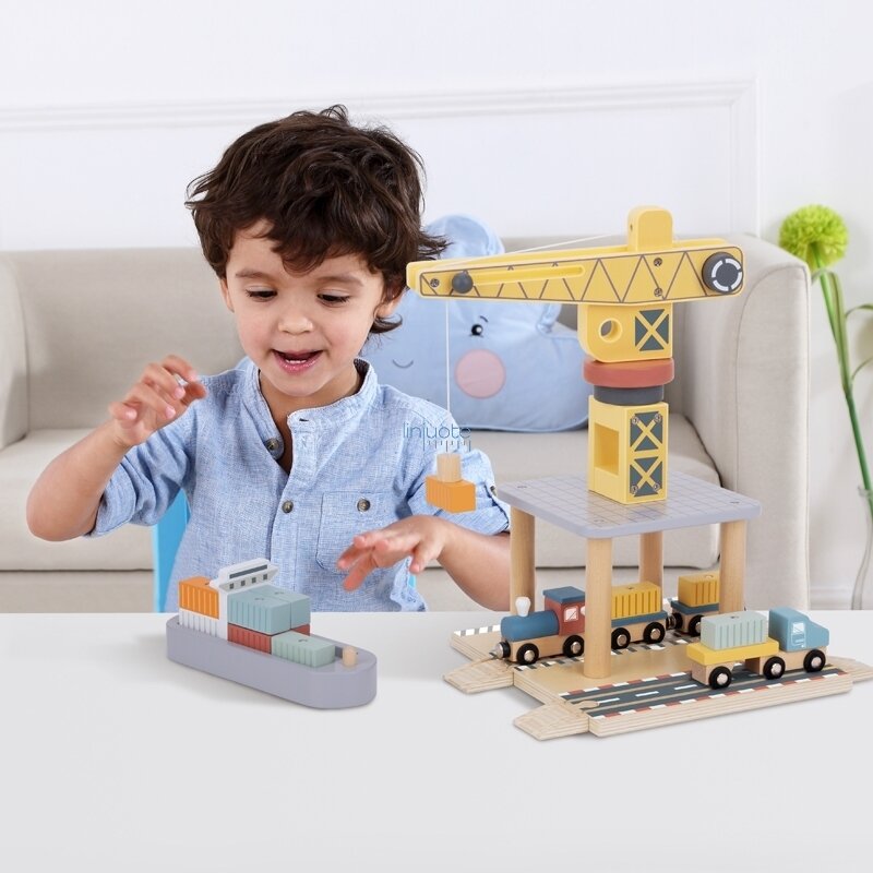 TOOKY TOY UOSTO KRANAS MEDINIS RINKINYS, TJ192A 6 TOOKY TOY UOSTO KRANAS MEDINIS RINKINYS, TJ192A 6