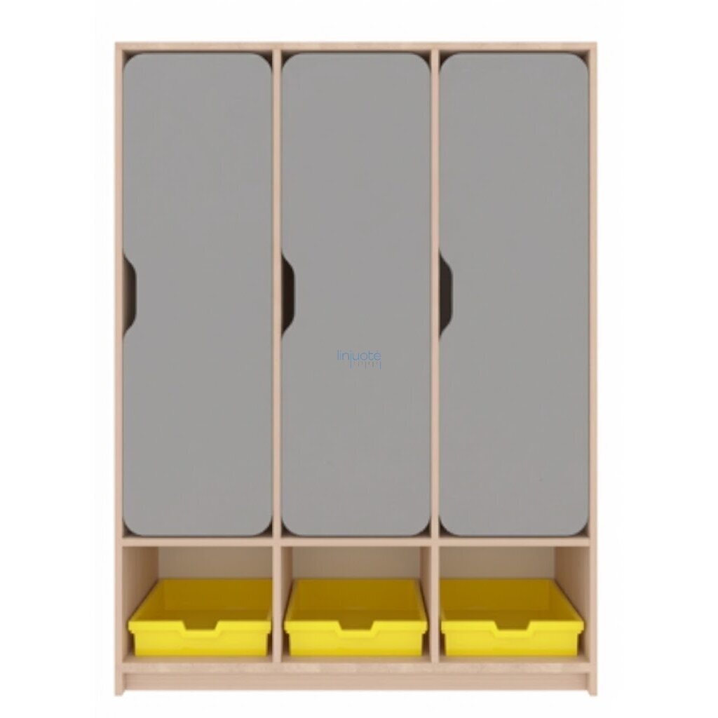 Trivietė drabužinė su dėžute batams PILKA ZEST50353