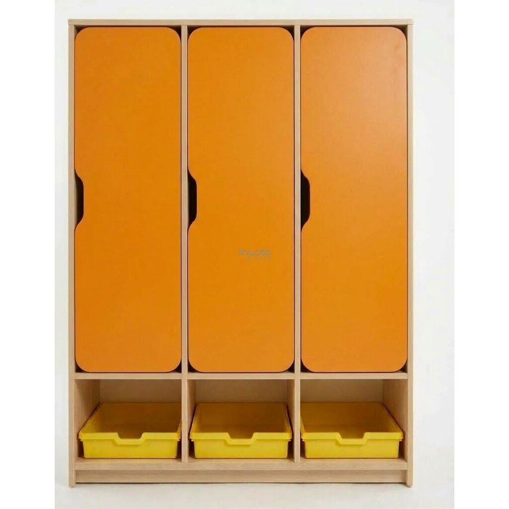 Trivietė drabužinė su dėžute batams ORANŽINĖ ZEST50357 Trivietė drabužinė su dėžute batams ORANŽINĖ ZEST50357