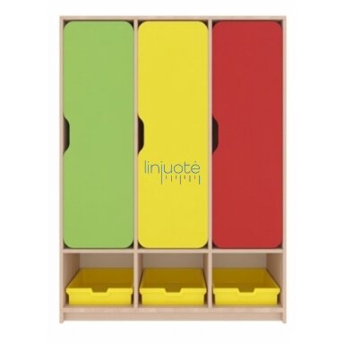 Trivietė drabužinė su dėžute batams GELTONOS, RAUDONA, SALOTINĖ ZEST50359 Trivietė drabužinė su dėžute batams GELTONOS, RAUDONA, SALOTINĖ ZEST50359