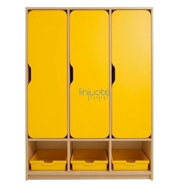 Trivietė drabužinė su dėžute batams GELTONOS ZEST50358 Trivietė drabužinė su dėžute batams GELTONOS ZEST50358