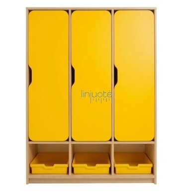 Trivietė drabužinė su dėžute batams GELTONOS ZEST50358 Trivietė drabužinė su dėžute batams GELTONOS ZEST50358