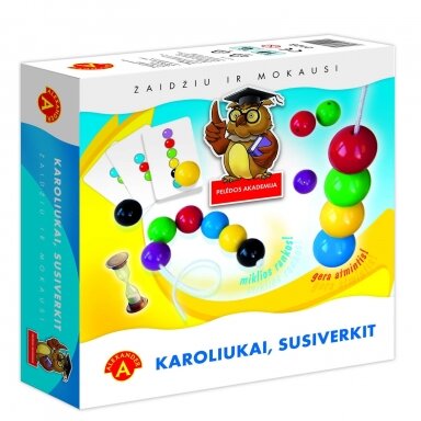 Vaikiškas stalo žaidimas, lietuvių kalba "Karoliukai" 5906018007633 Vaikiškas stalo žaidimas, lietuvių kalba "Karoliukai" 5906018007633