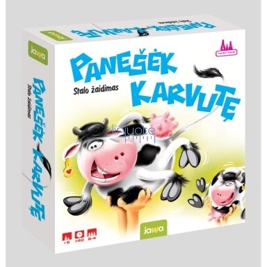 Vaikiškas stalo žaidimas, lietuvių kalba "Panešėk karvutę", 5901838003018 Vaikiškas stalo žaidimas, lietuvių kalba "Panešėk karvutę", 5901838003018