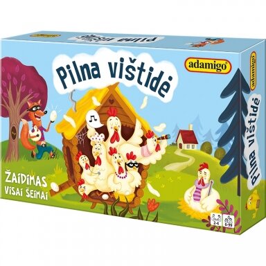 Vaikiškas stalo žaidimas, lietuvių kalba "Pilna vištidė", 5901738563858 Vaikiškas stalo žaidimas, lietuvių kalba "Pilna vištidė", 5901738563858