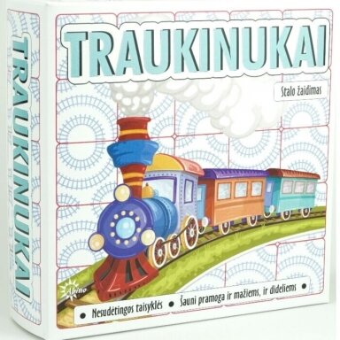 VAIKIŠKAS STALO ŽAIDIMAS , LIETUVIŲ KALBA "TRAUKINUKAI", 5907438272939 VAIKIŠKAS STALO ŽAIDIMAS , LIETUVIŲ KALBA "TRAUKINUKAI", 5907438272939