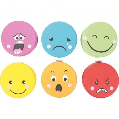 Vaikiškų spalvotų pufų rinkinys "Emocijos", LIN5101392