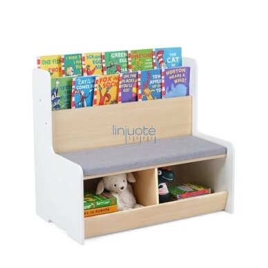 Vaikiška bibliotekėlė su suoliuku, DSG11518 Vaikiška bibliotekėlė su suoliuku, DSG11518