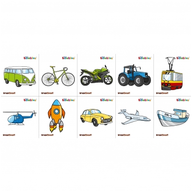 Bēnu uzlīme "Transports", 10 elementi, BM 135013 Bēnu uzlīme "Transports", 10 elementi, BM 135013