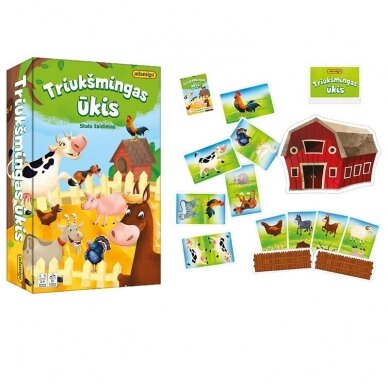 VAIKIŠKAS STALO ŽAIDIMAS , LIETUVIŲ KALBA "TRIUKŠMINGAS ŪKIS", 5901738564510 VAIKIŠKAS STALO ŽAIDIMAS , LIETUVIŲ KALBA "TRIUKŠMINGAS ŪKIS", 5901738564510