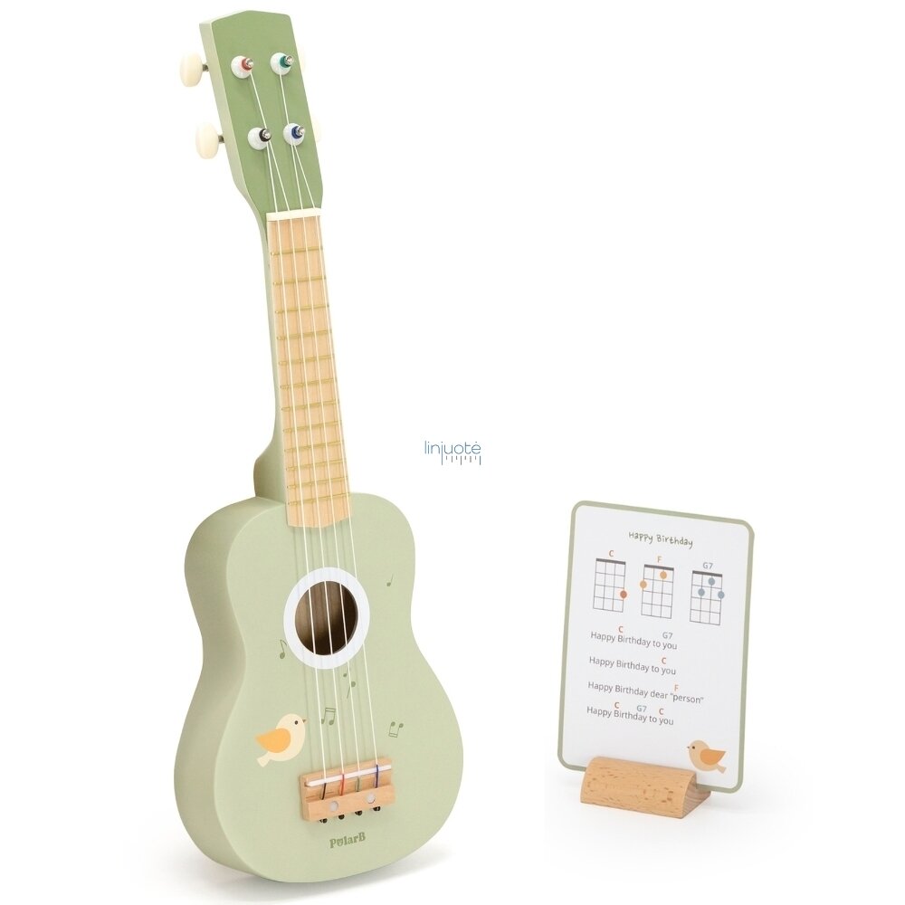 VIGA MEDINĖ VAIKIŠKA GITARA ŽALIA SU NATOMIS, 442750 1 VIGA MEDINĖ VAIKIŠKA GITARA ŽALIA SU NATOMIS, 442750 1