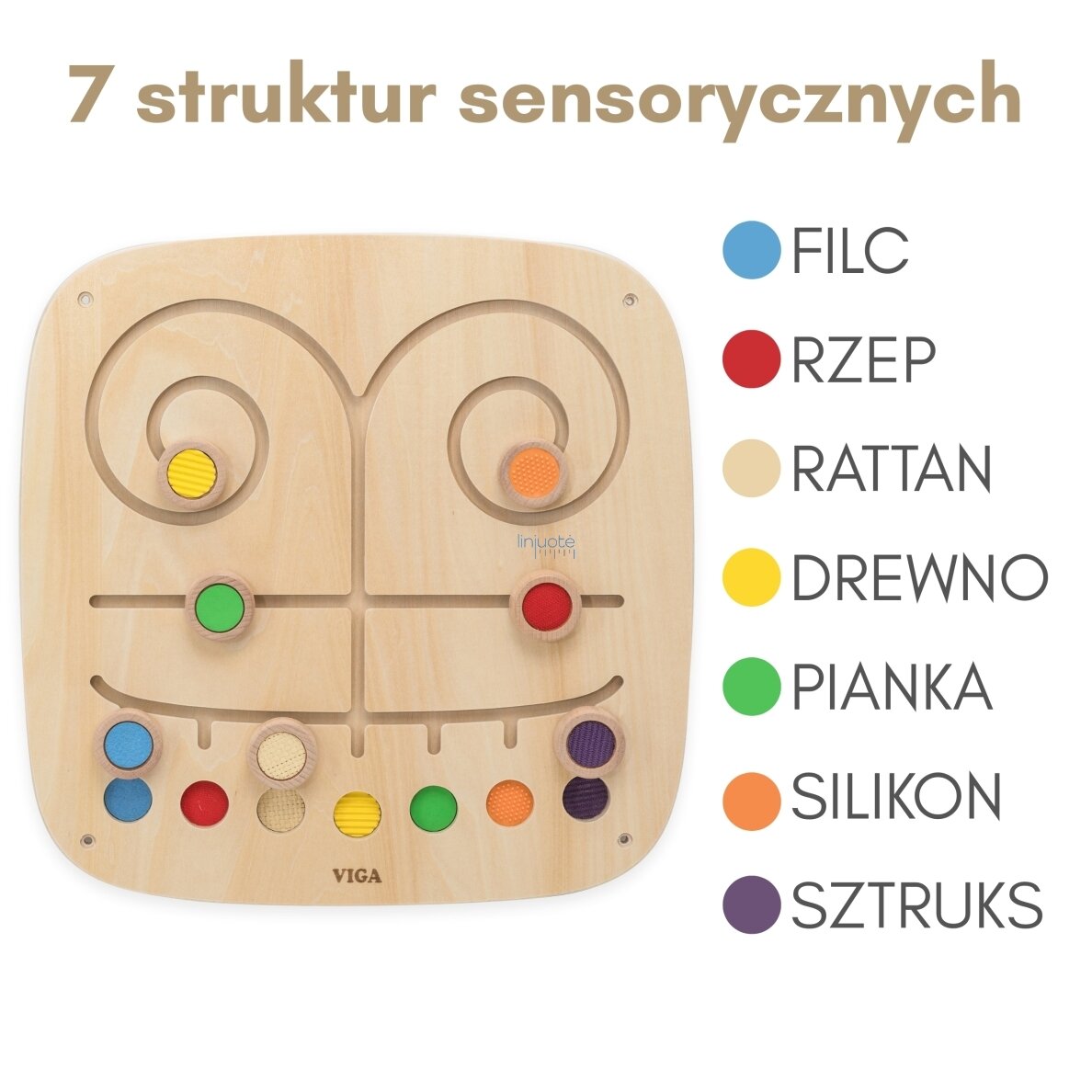Medinė sensorinė manipuliacinė lenta –  Jutiminis Labirintas, 44809 8