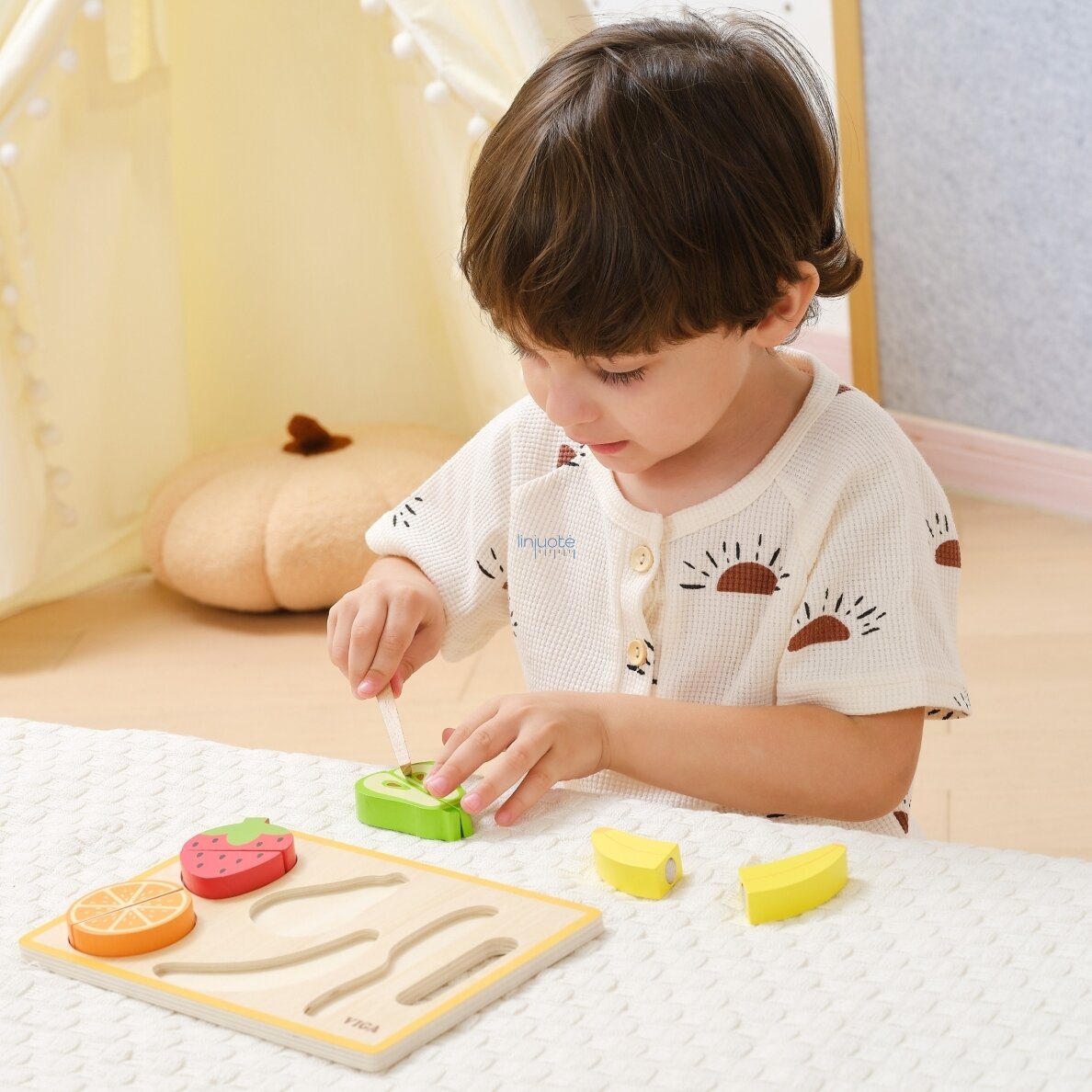 VIGA Medinė Montessori Edukacinė Dėlionė „Vaisiai Pjaustyti“, 44789 3 VIGA Medinė Montessori Edukacinė Dėlionė „Vaisiai Pjaustyti“, 44789 3