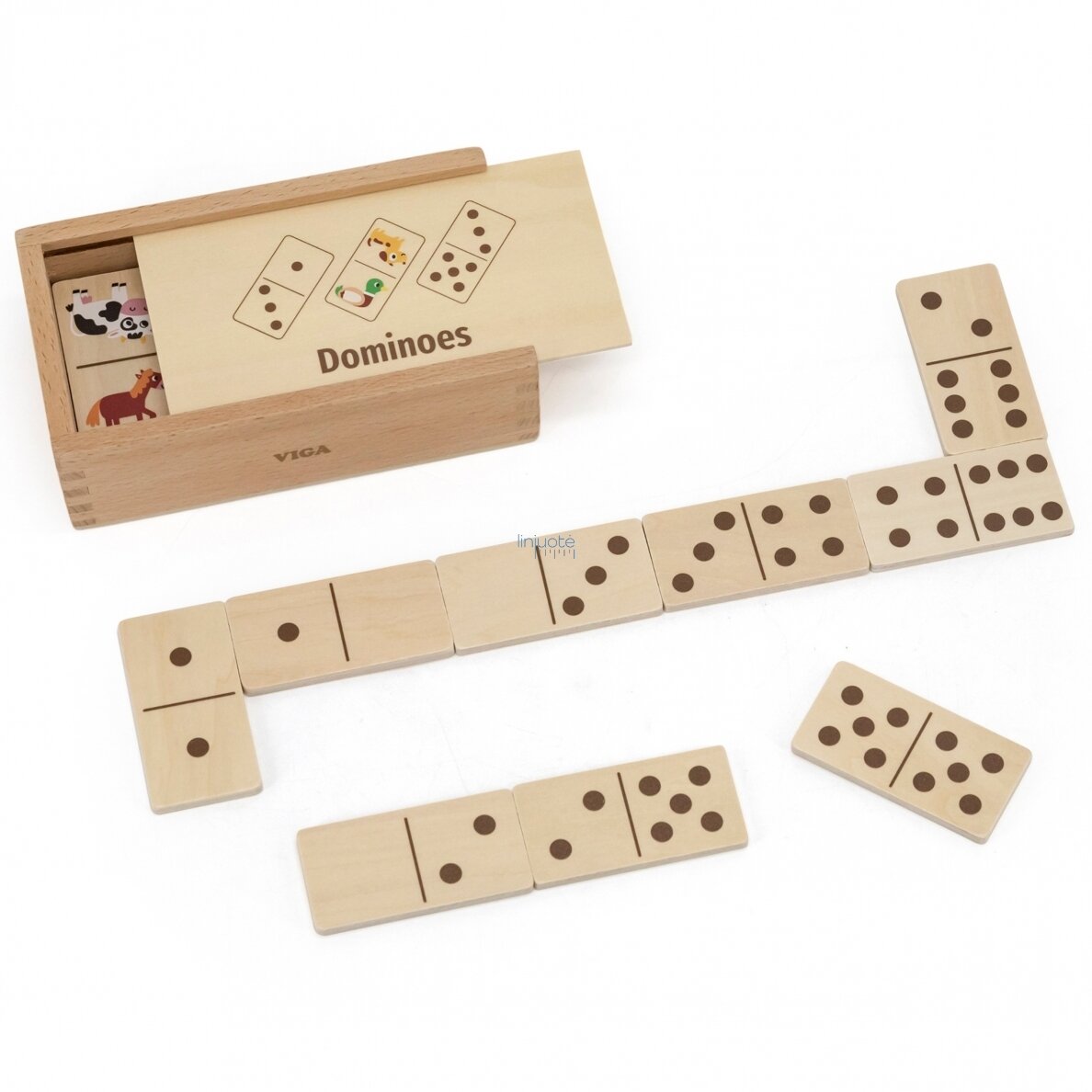 Medinis domino žaidimas "Gyvūnai ir skaičiai", 44781 2
