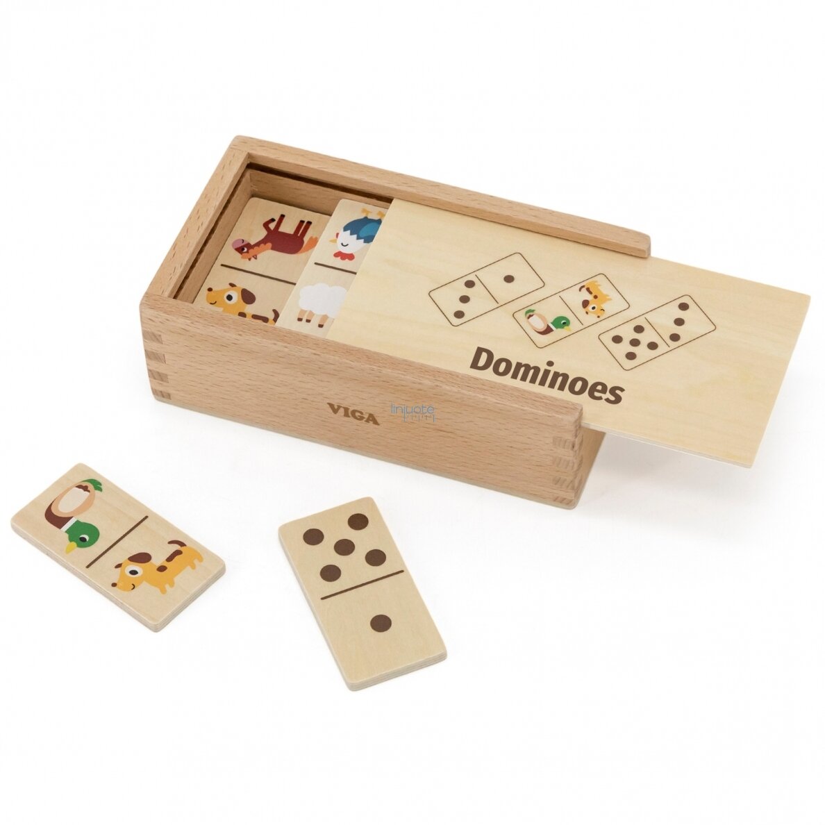 Medinis domino žaidimas "Gyvūnai ir skaičiai", 44781 3