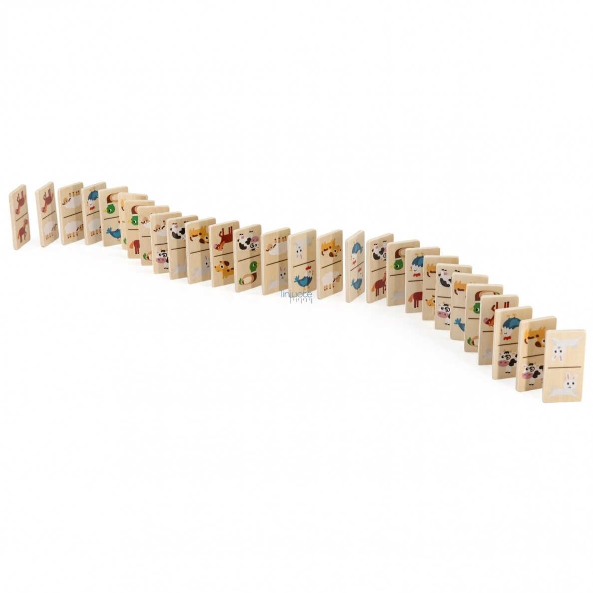 Medinis domino žaidimas "Gyvūnai ir skaičiai", 44781 4 Medinis domino žaidimas "Gyvūnai ir skaičiai", 44781 4