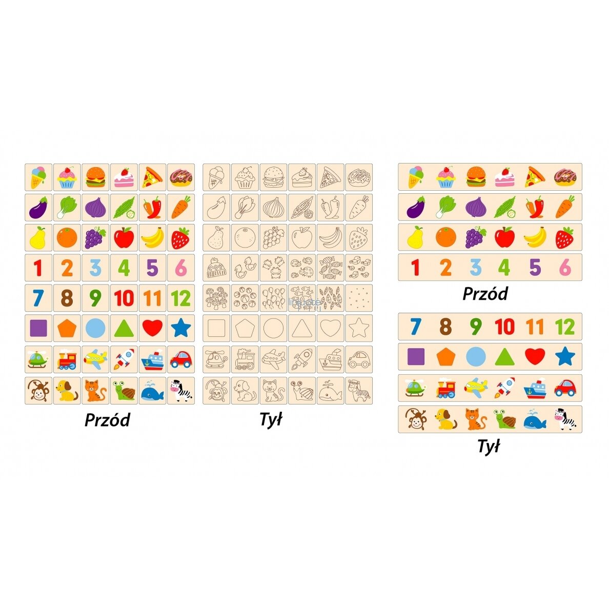 VIGA WOODEN EDUCATIONAL SORTER ŽAIDIMAS GYVŪNAI VAISIAI DARŽOVĖS MONTESSORI, 44503 1