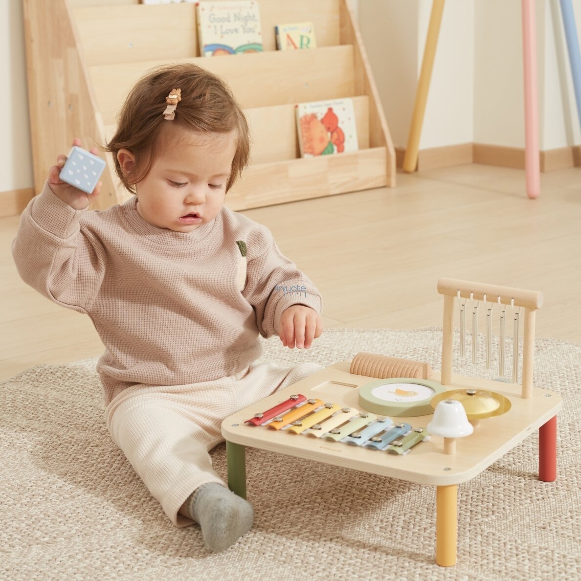 VIGA MEDINIS MUZIKINIS EDUKACINIS STALIUKAS JUTIMINIS 7IN1, 44277 3