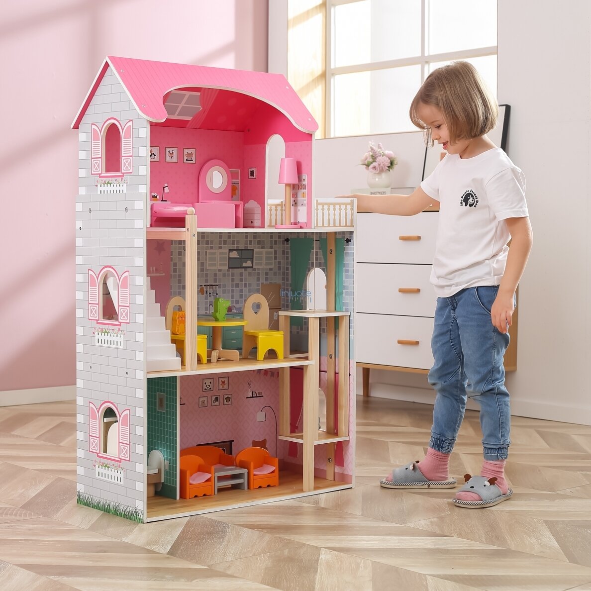 DIDELIS MEDINIS LĖLIŲ NAMELIS, 44570 6