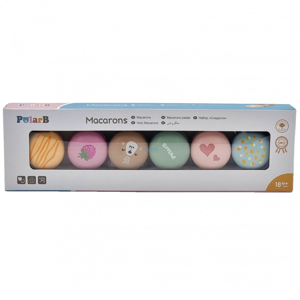 MEDINIS MACARONS SAUSAINIŲ PJAUSTYMO RINKINYS, 6 EL, 44087 2