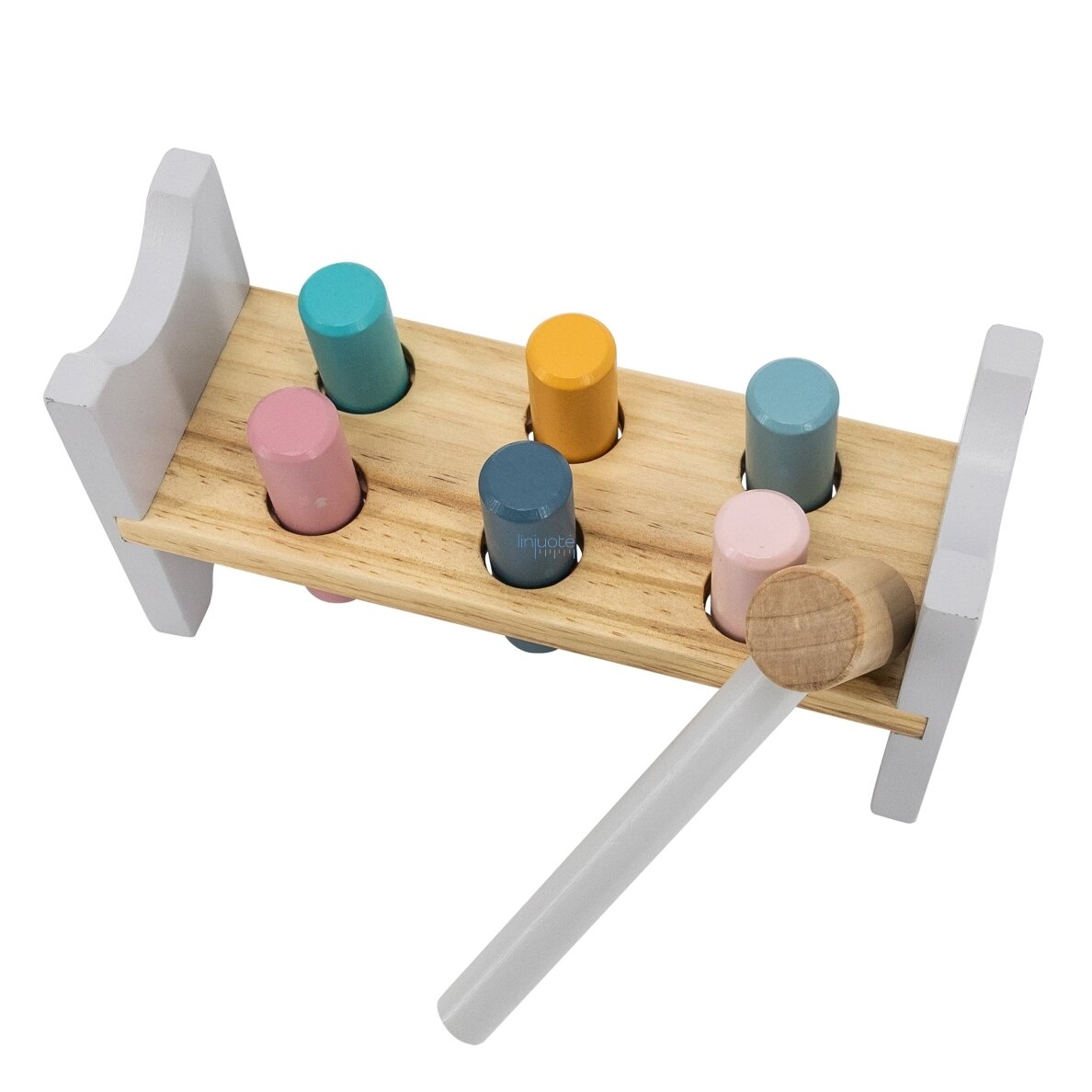 VIGA PolarB rinkinys medinė piramidė + kalimo žaidimas su plaktuku Baltasis lokys Montessori 8 VIGA PolarB rinkinys medinė piramidė + kalimo žaidimas su plaktuku Baltasis lokys Montessori 8