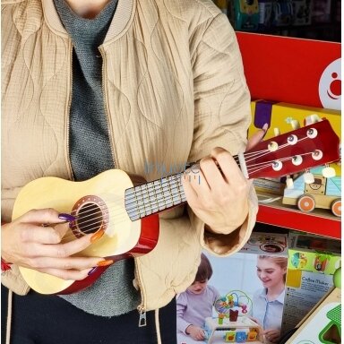 Viga Medinė Vaikiška Gitara 21 colio, 6 stygų, Natūrali 50692 Viga Medinė Vaikiška Gitara 21 colio, 6 stygų, Natūrali 50692
