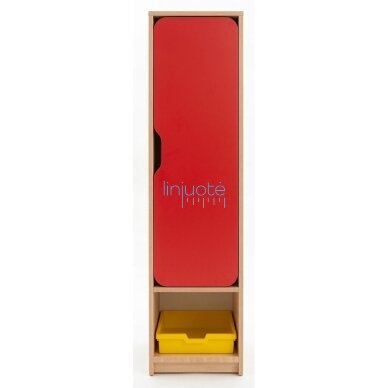 Vienvietė drabužinė su dėžute batams, Raudona ZEST50349 Vienvietė drabužinė su dėžute batams, Raudona ZEST50349