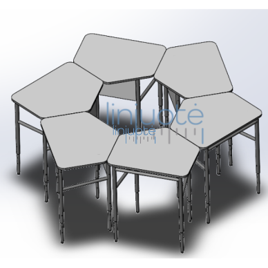 **Vienvietīgs skolas galds ar atvilktni, LIN8910** 2 **Vienvietīgs skolas galds ar atvilktni, LIN8910** 2