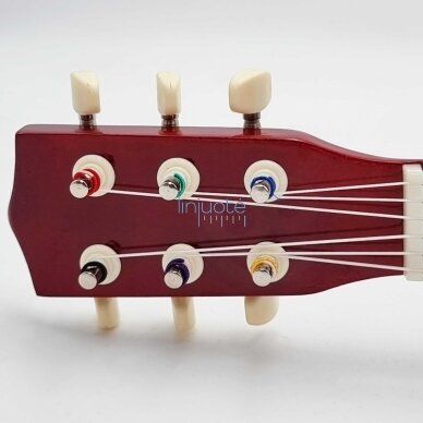 Viga Medinė Vaikiška Gitara 21 colio, 6 stygų, Natūrali 50692 4