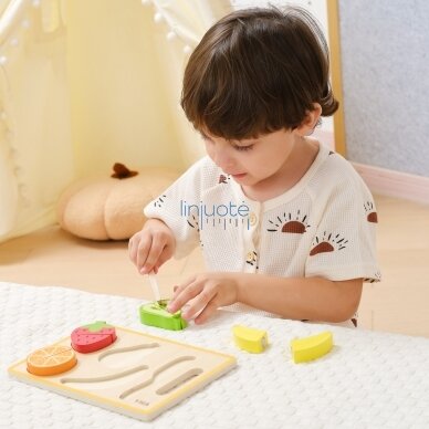 VIGA Medinė Montessori Edukacinė Dėlionė „Vaisiai Pjaustyti“, 44789 3 VIGA Medinė Montessori Edukacinė Dėlionė „Vaisiai Pjaustyti“, 44789 3