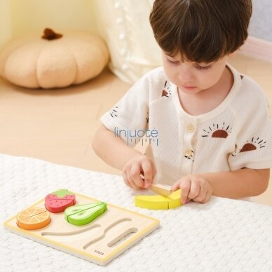 VIGA Medinė Montessori Edukacinė Dėlionė „Vaisiai Pjaustyti“, 44789 4 VIGA Medinė Montessori Edukacinė Dėlionė „Vaisiai Pjaustyti“, 44789 4