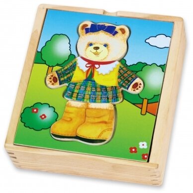 Loginė dėlionė "Aprenk meškiuką", 56403 Loginė dėlionė "Aprenk meškiuką", 56403