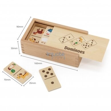 Medinis domino žaidimas "Gyvūnai ir skaičiai", 44781 9
